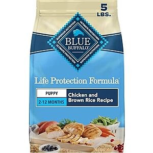[SnS, AC] $4.49* | 5-lb Blue Buffalo Life Protection Formula Puppy Dry Dog Food at Amazon